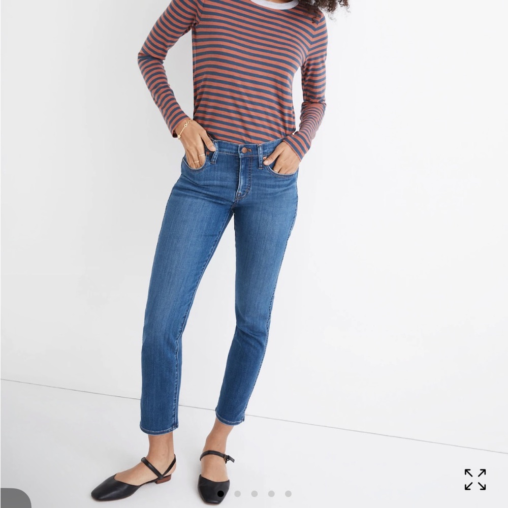 Madewell mid rise stovepipe jeans in leman wash tencel